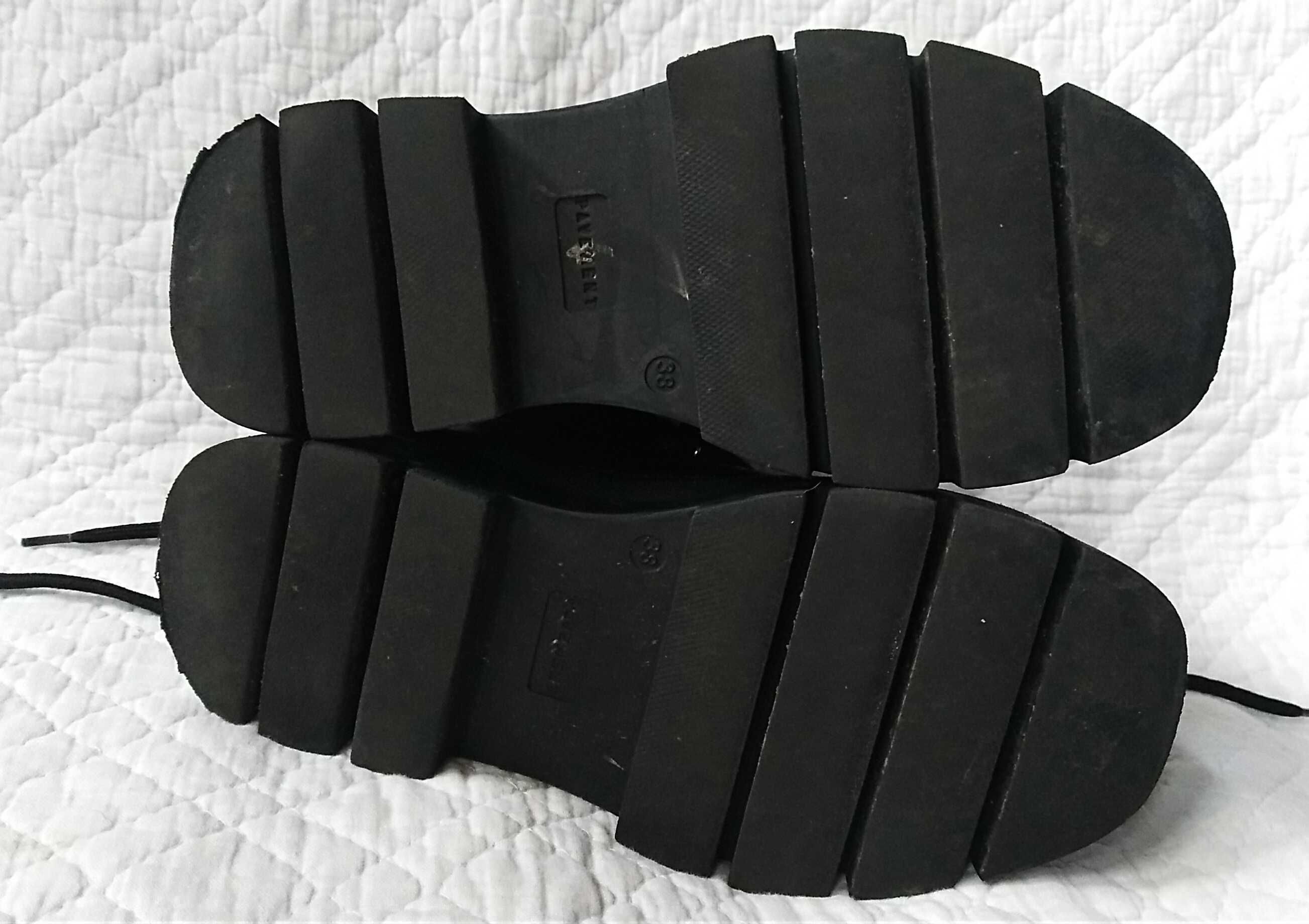 PAVEMENT botki trapery do kostek skórzane SKÓRA NAT. platforma  r.38