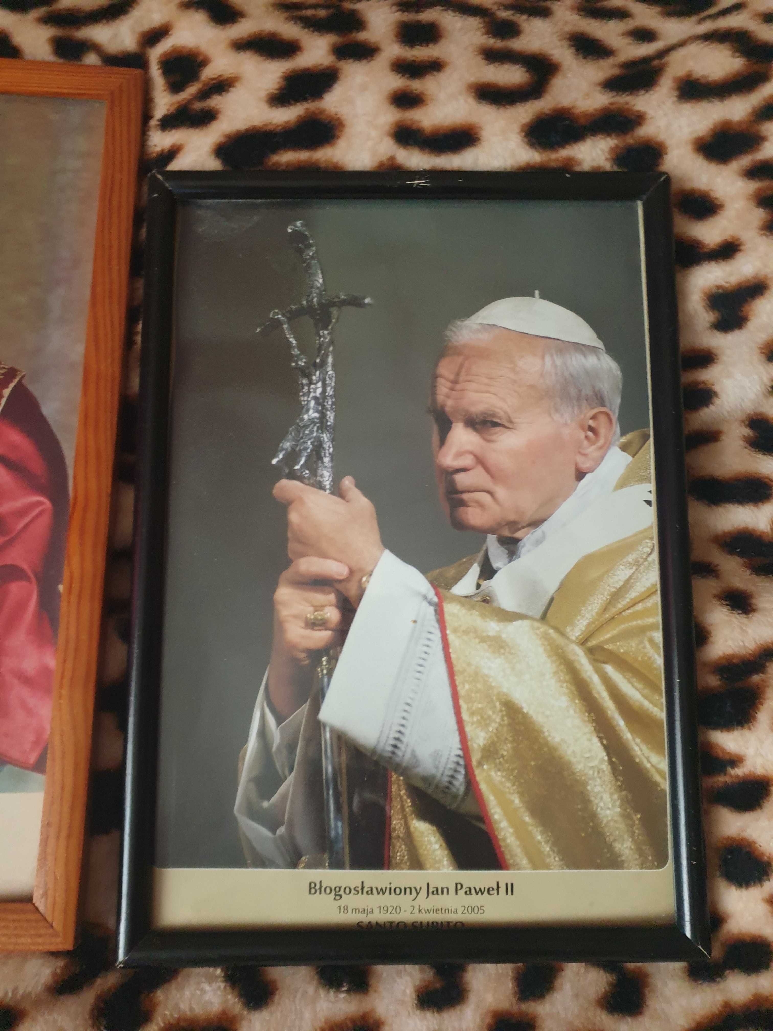 Obraz w ramie 2szt jan pawel 2 papież obrazy obrazki swiete obrazy