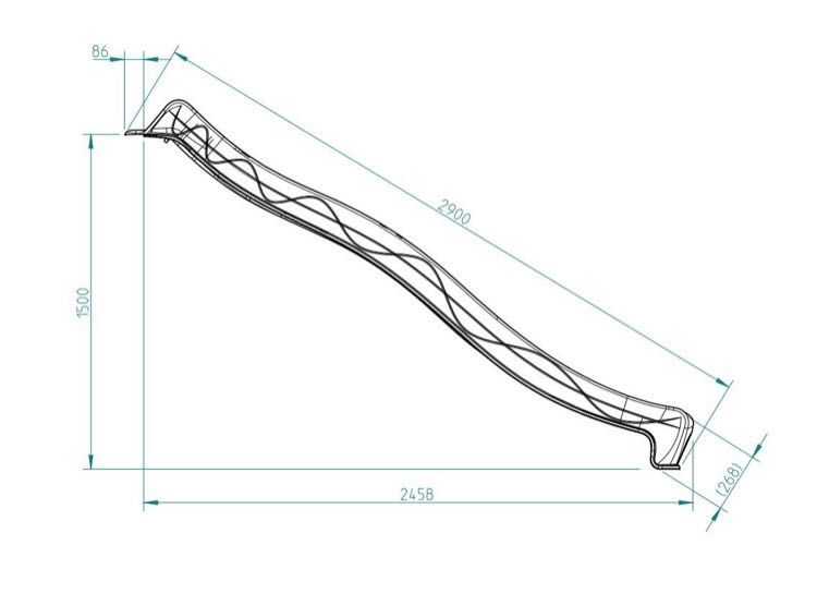 Escorrega XL, 150cm de altura