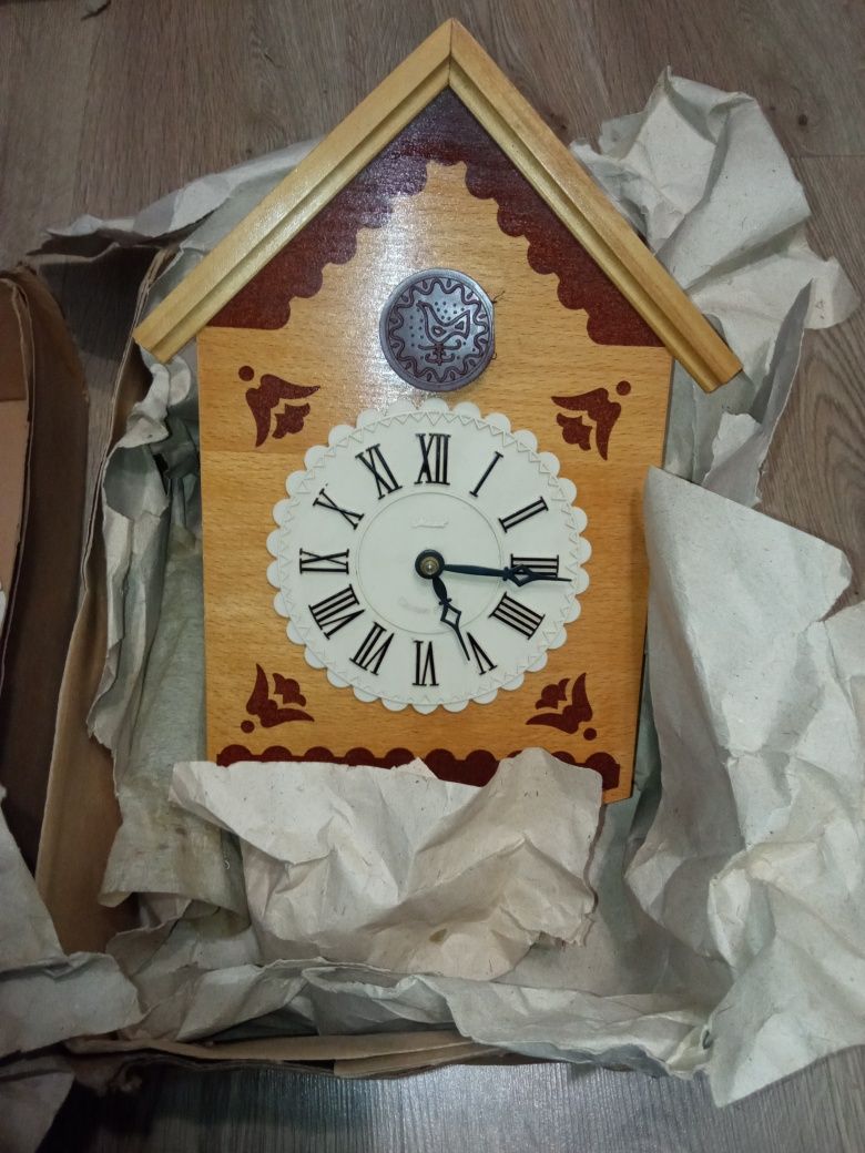 Новые настенные часы кукушка "Маяк" в коробке с документами №4