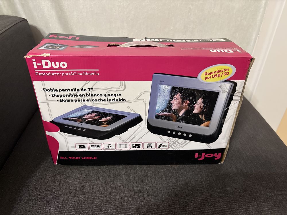 2x Monitor zagłówkowy do oglądania bajek i filmów i-Duo i-Joy 7 calowy