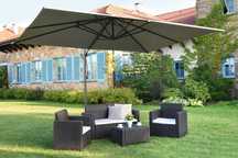 Parasol ogrodowy 3x4m szary GardenPoint