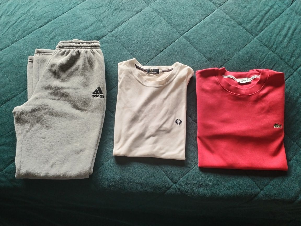 Calças treino Adidas_Tshirt F Perry_Sweat Lacoste