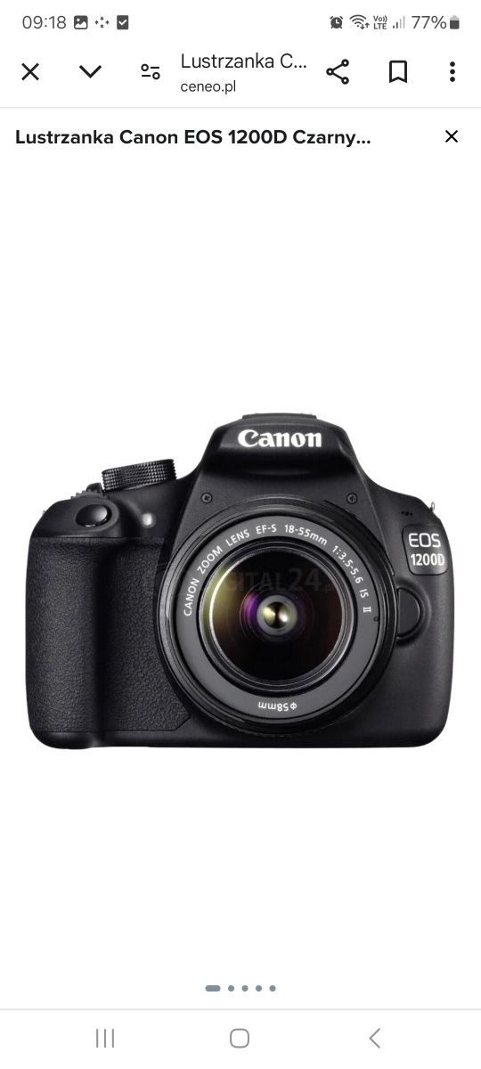 Canon eos 1200D +obiektyw nowy