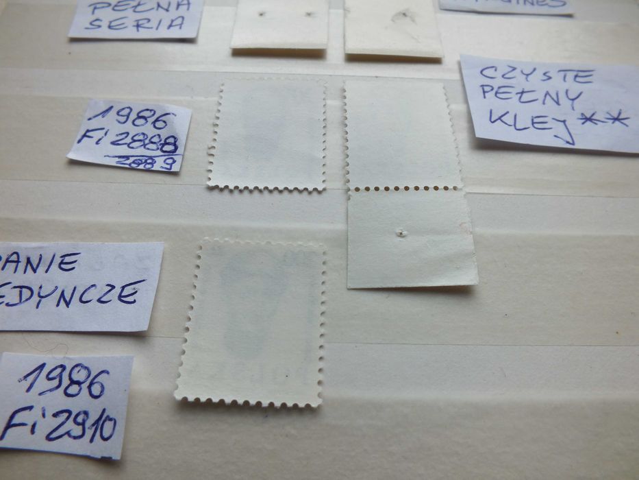6szt. znaczki Fi2812 margines Fi2910 Polska 1985 /1986 GŁOWY czyste **