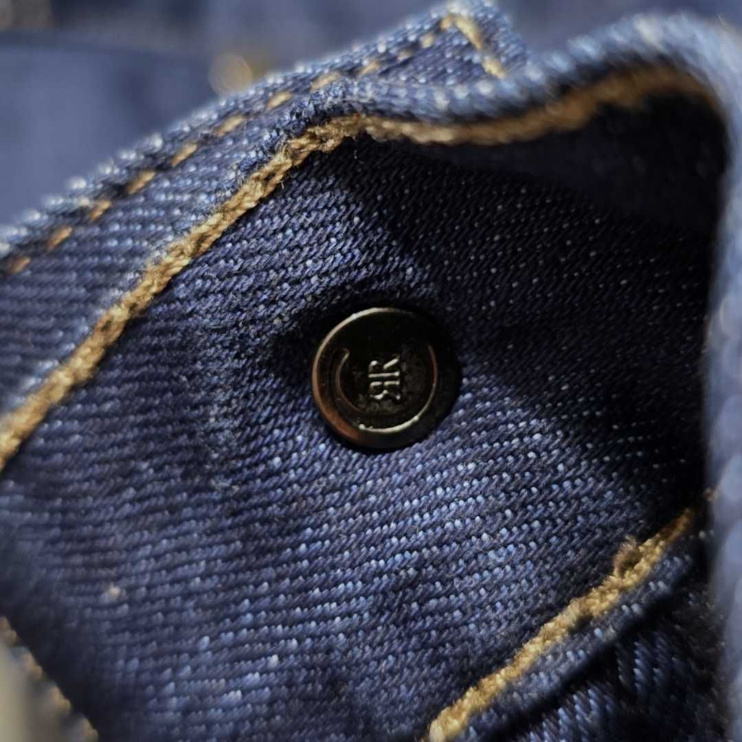 Spodnie jeansy męskie slim 18CRR81 Cerruti granatowe niebieskie W32