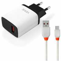 Ładowarka sieciowa VIDVIE PLE215 1.2A 1xUSB + kabel typC, Vidvie