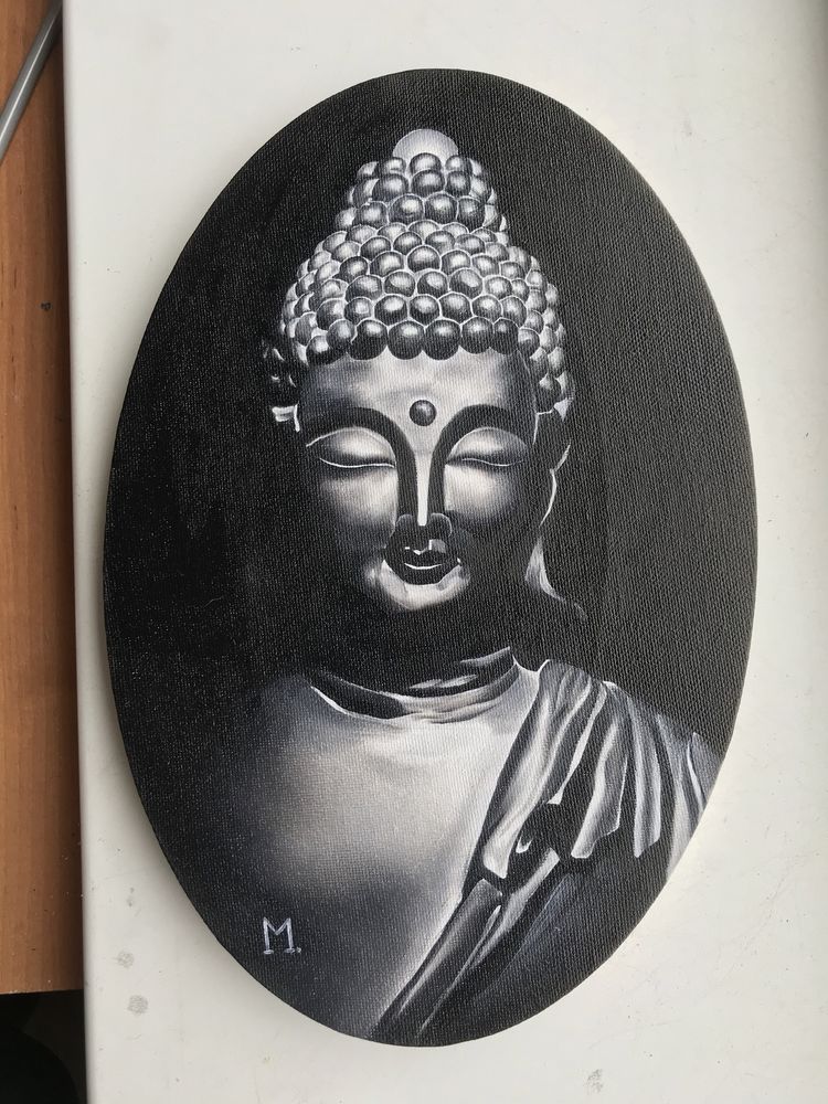 картина маслом будда
