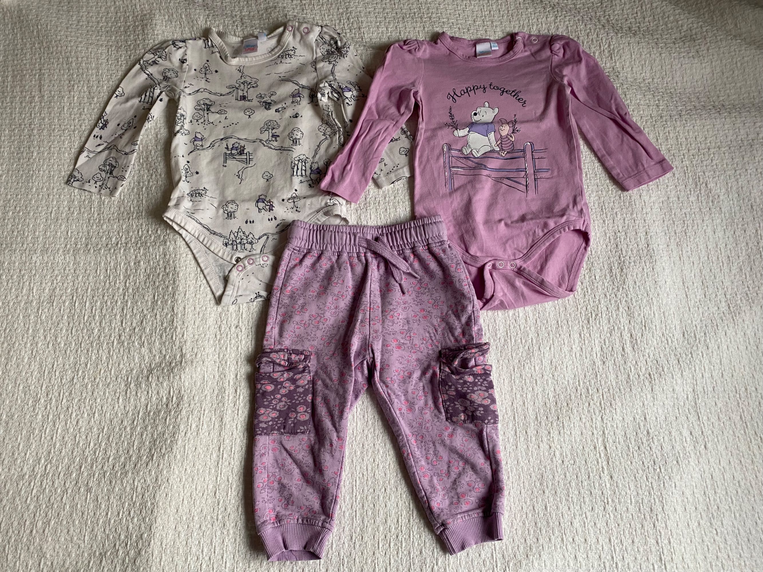 Paczka ubrań, gotowe zestawy jesień/zima/wiosna, r 80/86, 53 sztuki