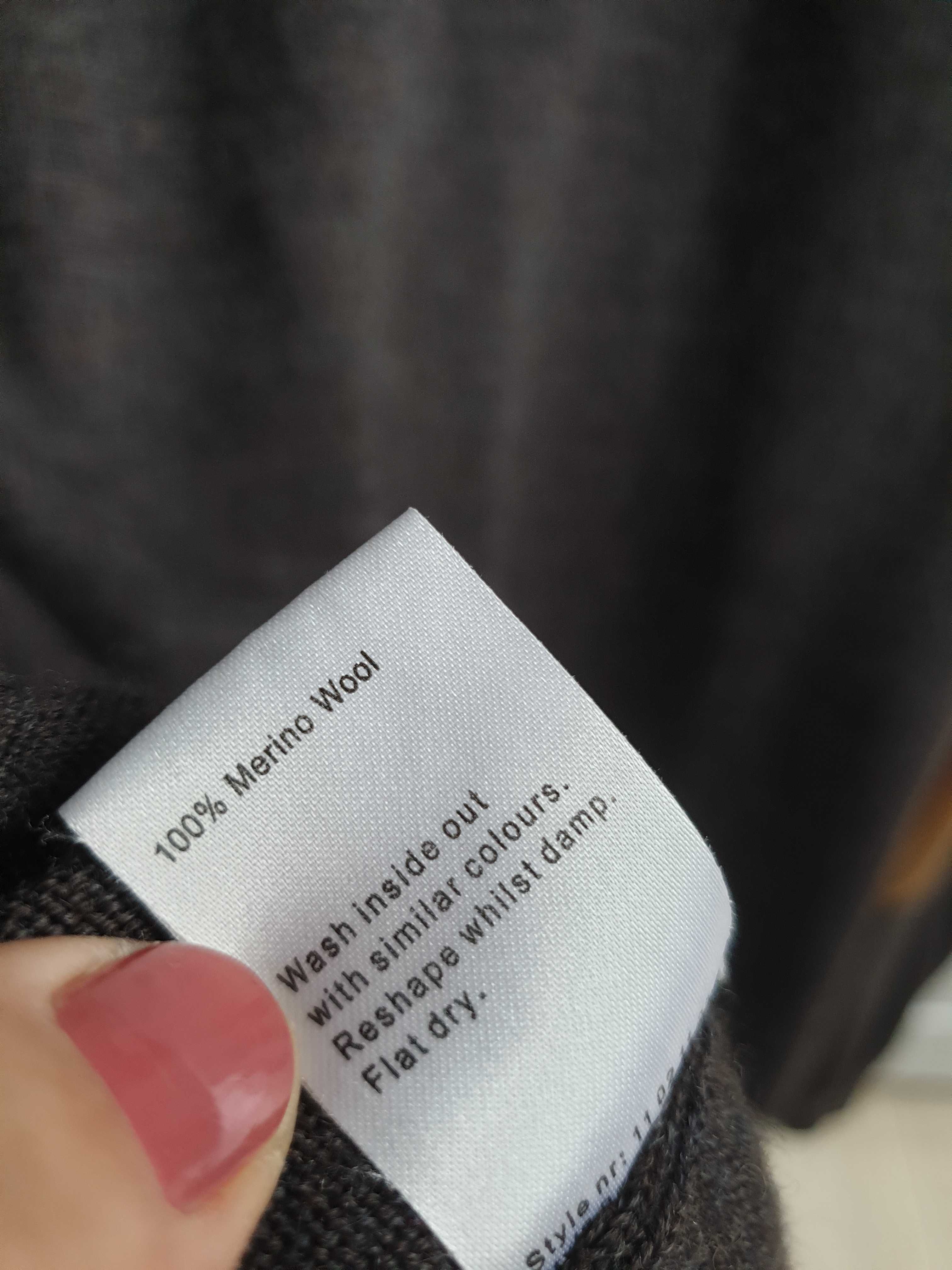 Brązowy sweter męski wełniany merino Nikolaj L