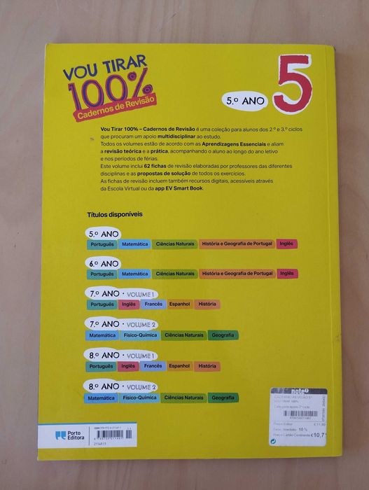 Livro com fichas de Revisão para o 5º ano NOVO