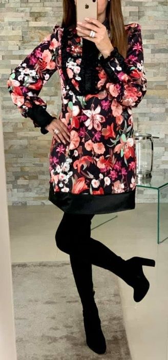 By o la la nowa kolorowa sukienka roz.S