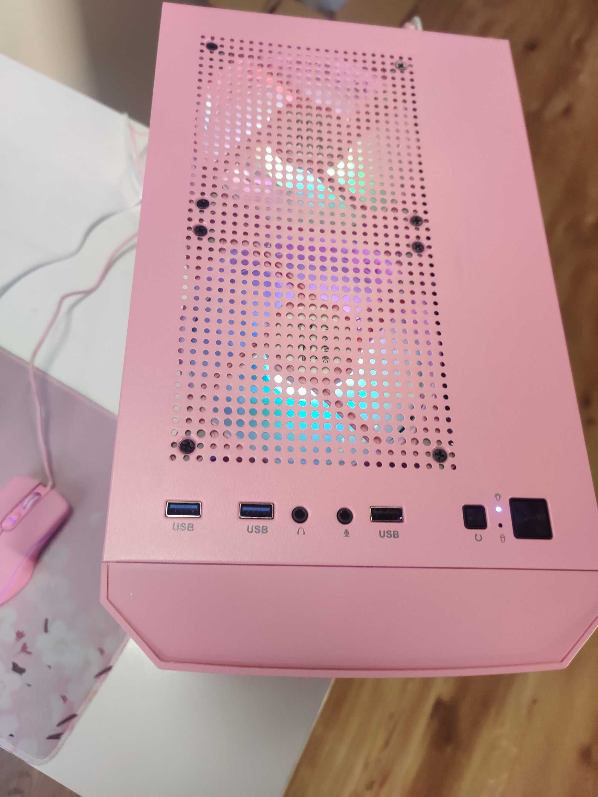 Komputer różowy (unikatowy) Pink Lady PC Desktop Gamingowy