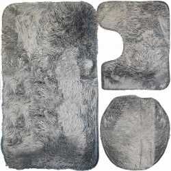 Dywaniki łazienkowe 3 szt. szare