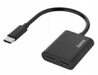 Hama Adapter Usb-C Do 2 X Usb-C Ładowanie + Audio