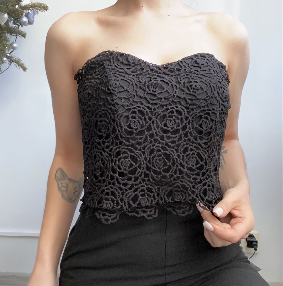 Cameo Rose S/36 czarny długi kombinezon