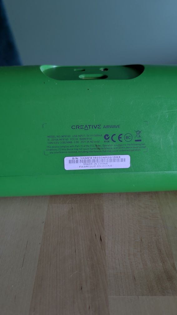 Głośnik Bluetooth Creative Airwave MF8160– neonowy zielony