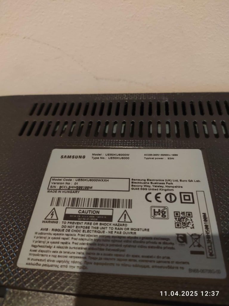 Telewizor samsung 50 cali ue50ku6000