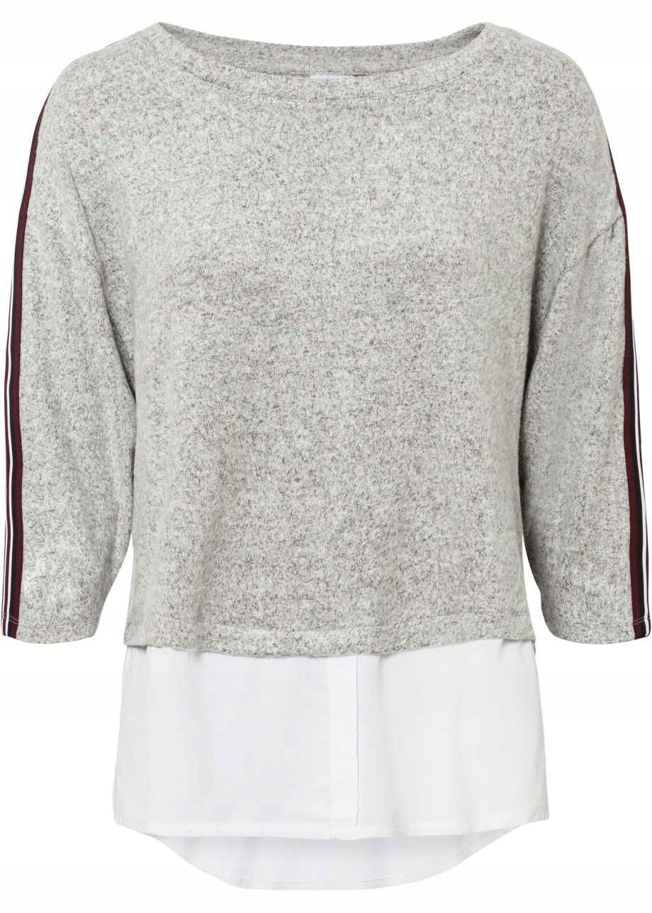 B.P.C bluza z koszulą 2w1 32/34.