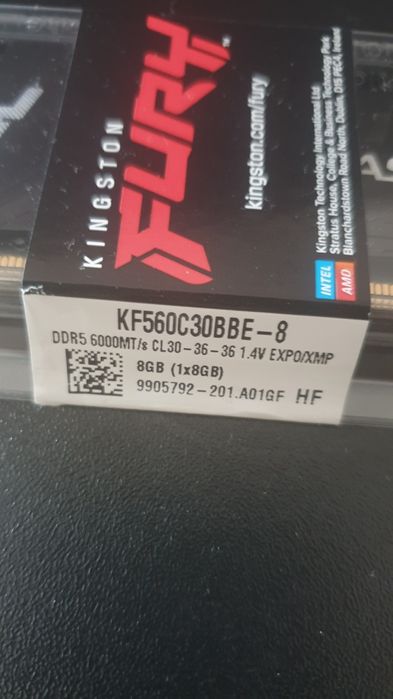 Pamięć RAM DDR5 Kingston Fury 6000mhz cl30 16gb 2x8gb