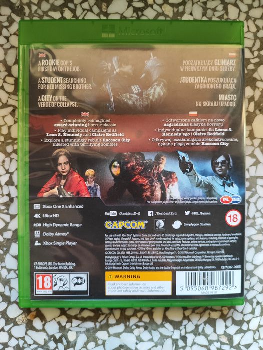 Resident Evil 2 PL Xbox one Series X
