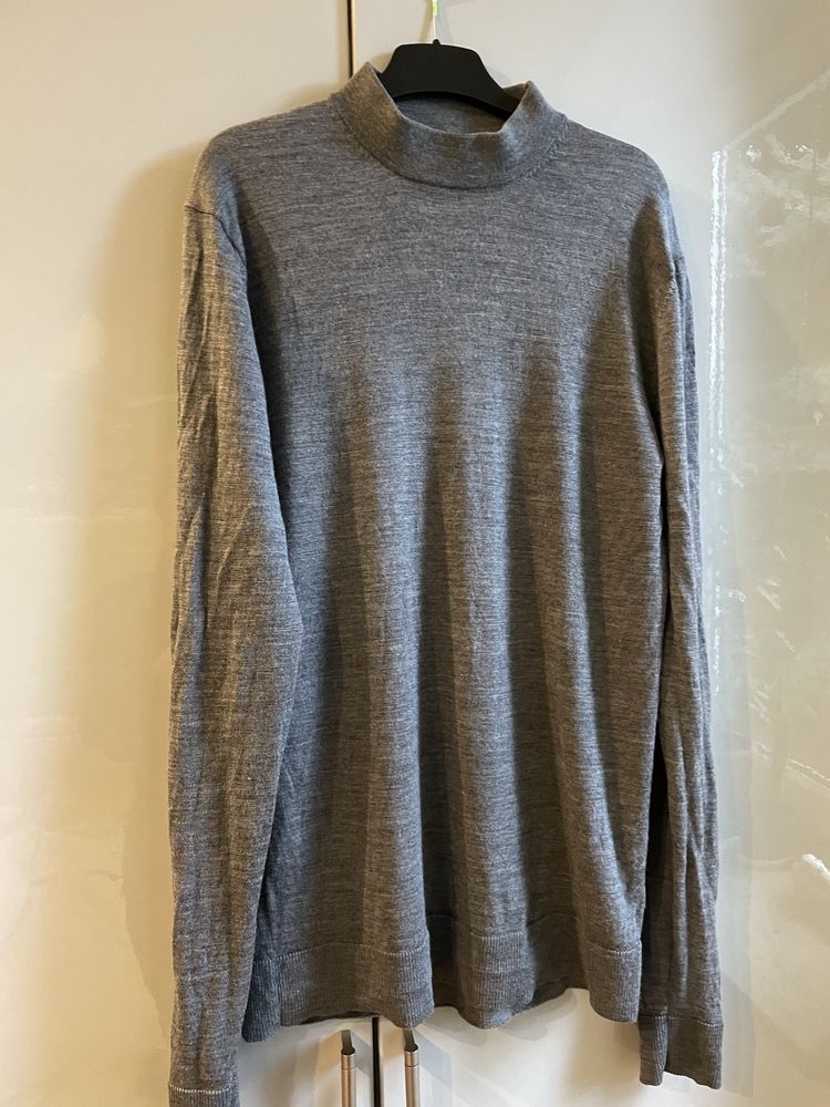 Sweter jack&jones merino szary roz L