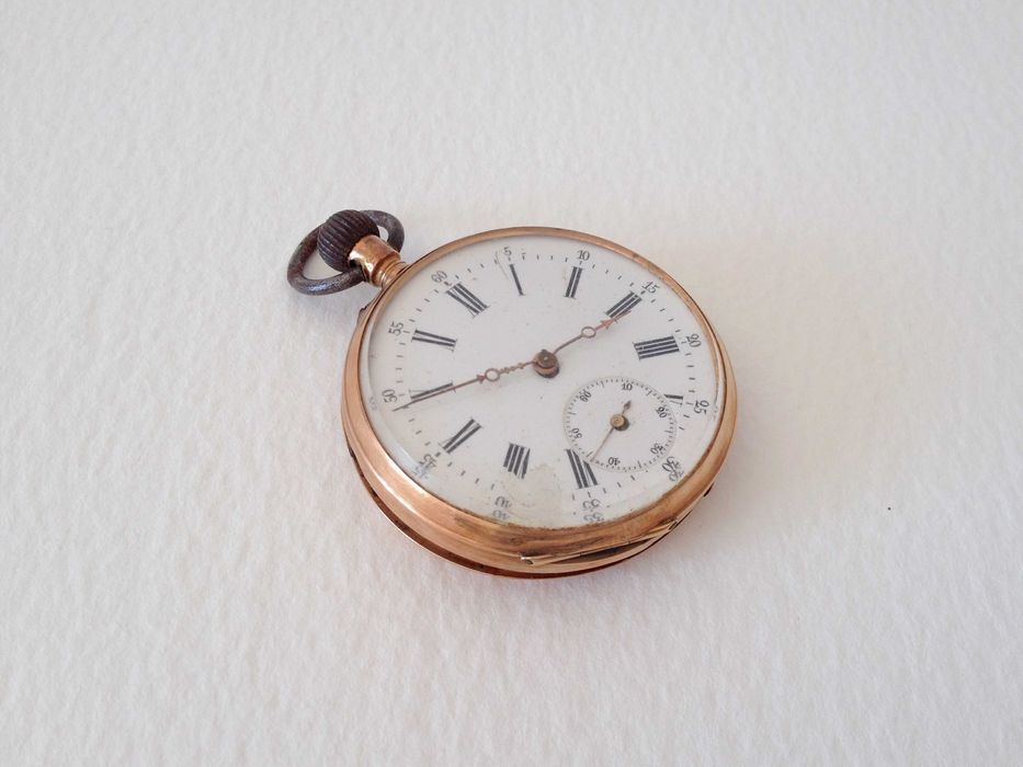 Relógio de Bolso Remontoir Ancre Spiral Breguet 15 Rubis Não Funcional