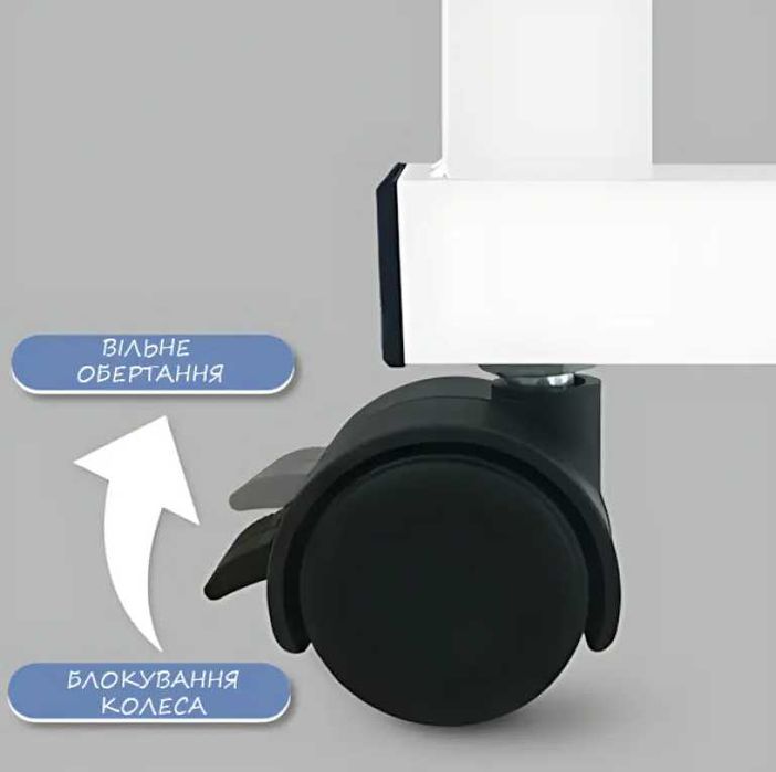 Стіл для ноутбука трансформерПоворот360° металлКорпус Коліщата 60х40см