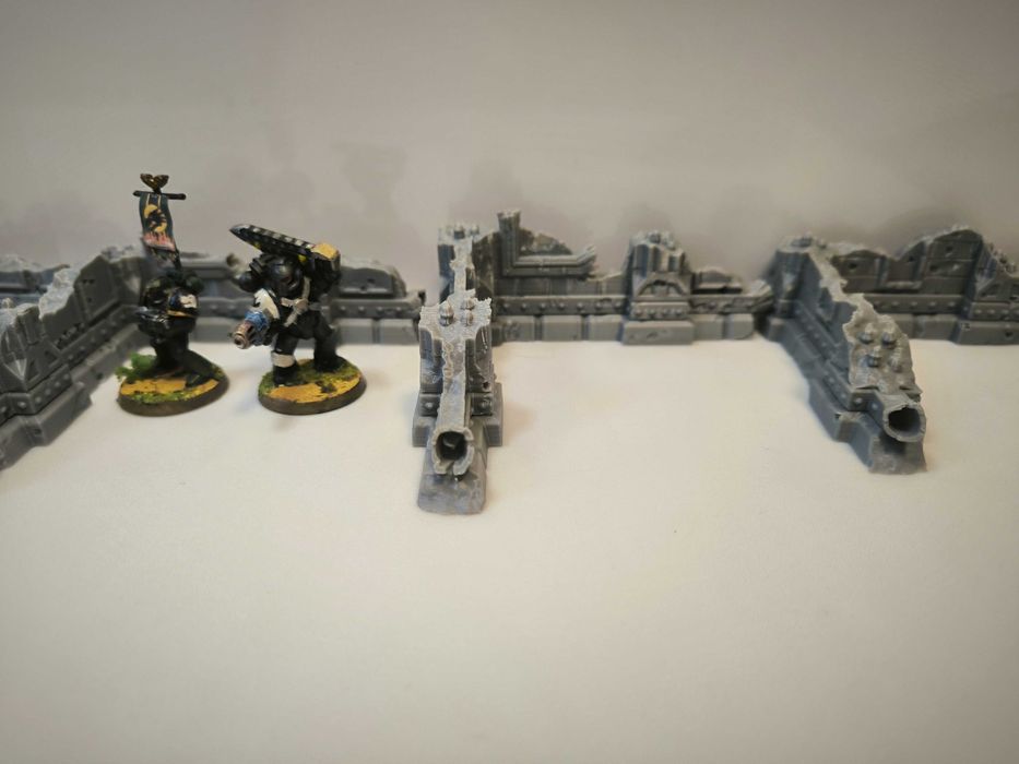 Małe zrujnowane murki narożniki SCI-FI Zestaw  Makieta Wargaming