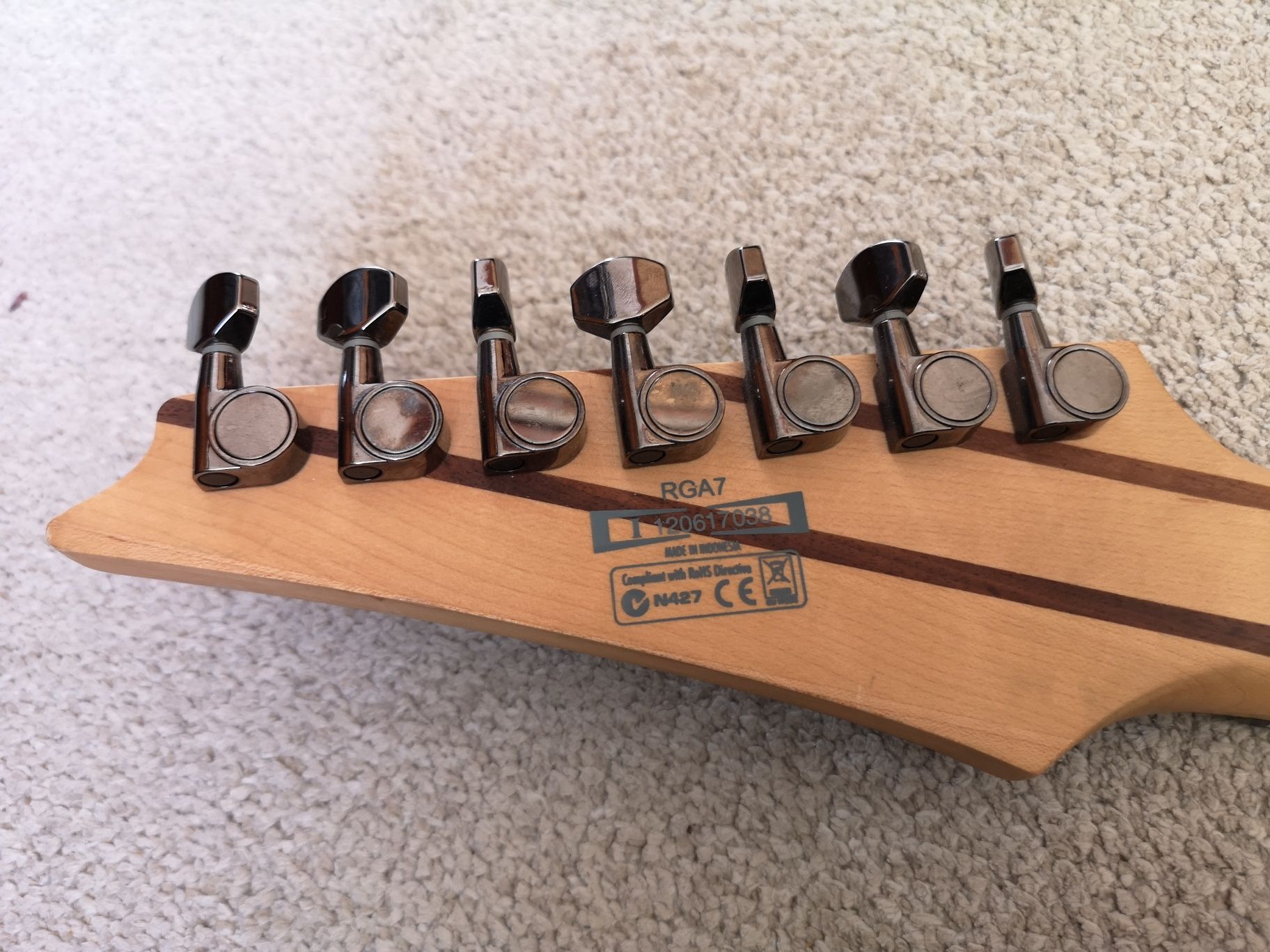 Gitara Elektryczna Siedmiostrunowa Ibanez RGA 7 BK