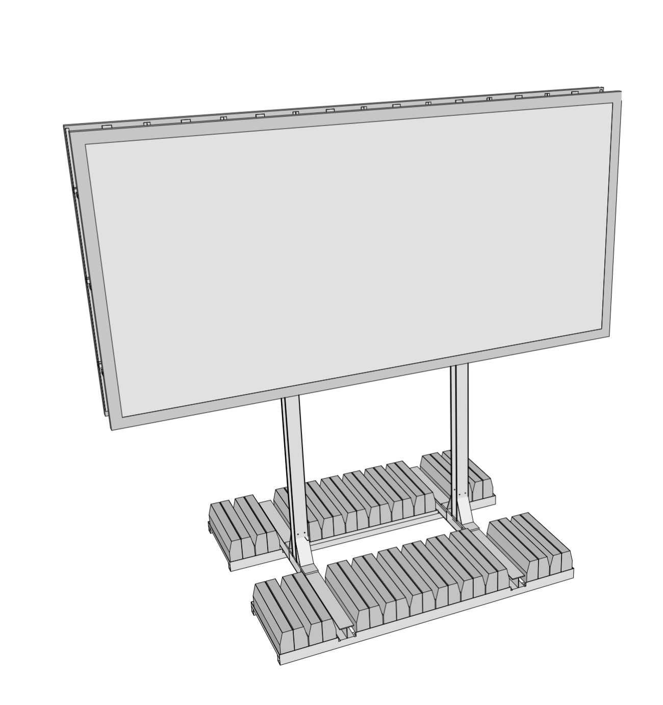 Reklama bilbord wolnostwojacy dwustronny 5.2m x 2.54m
