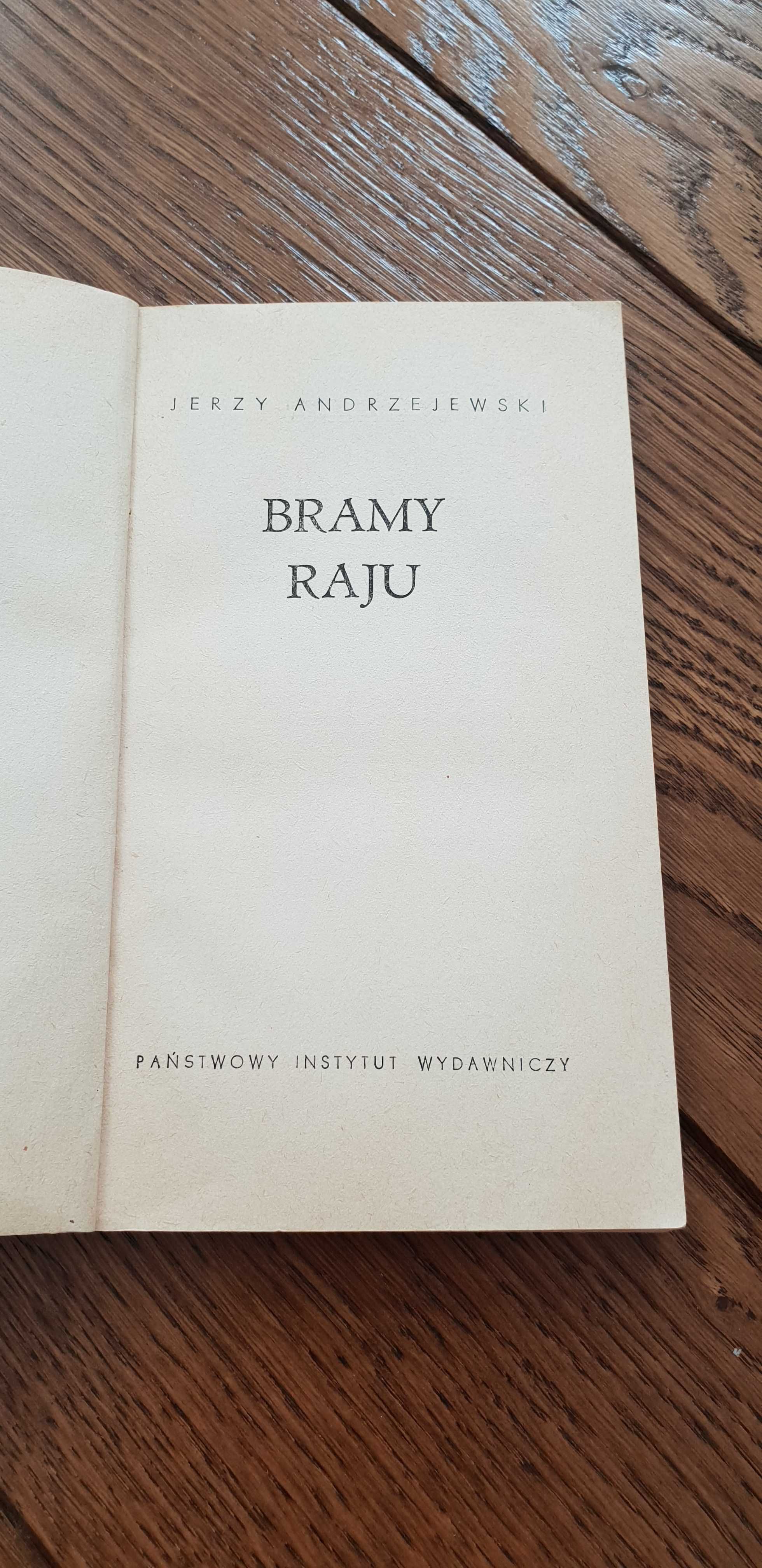 Książka rok 1963 "BRAMY RAJU" Jerzy Andrzejewski