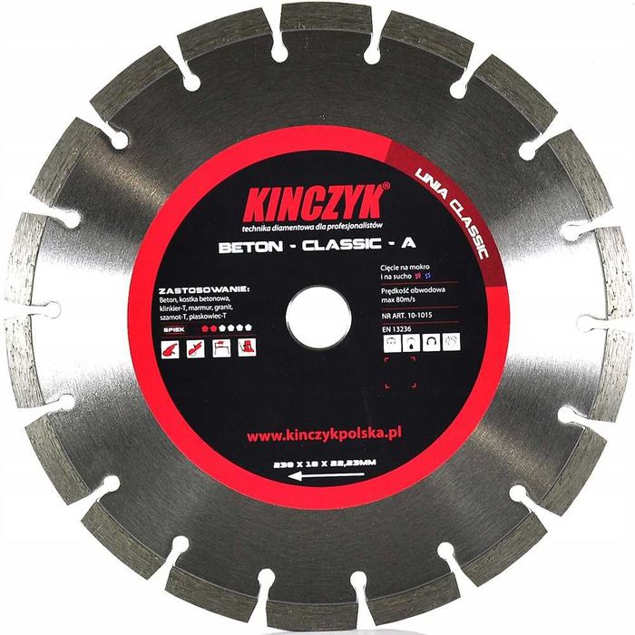Tarcza Diamentowa Kinczyk Classic-A 125x10x22.23 mm do Betonu