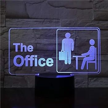 The Office sétie tv candeeiro LED 6x6x22cm - MUDA DE COR -ENVIO GRÁTIS