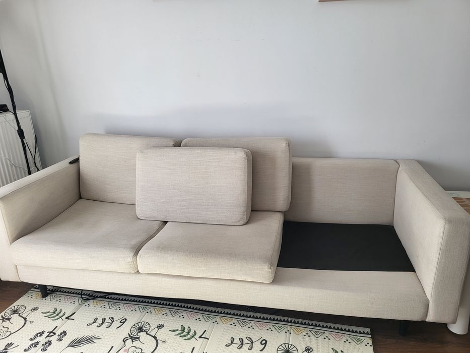 Sofa beżowa nierozkladana