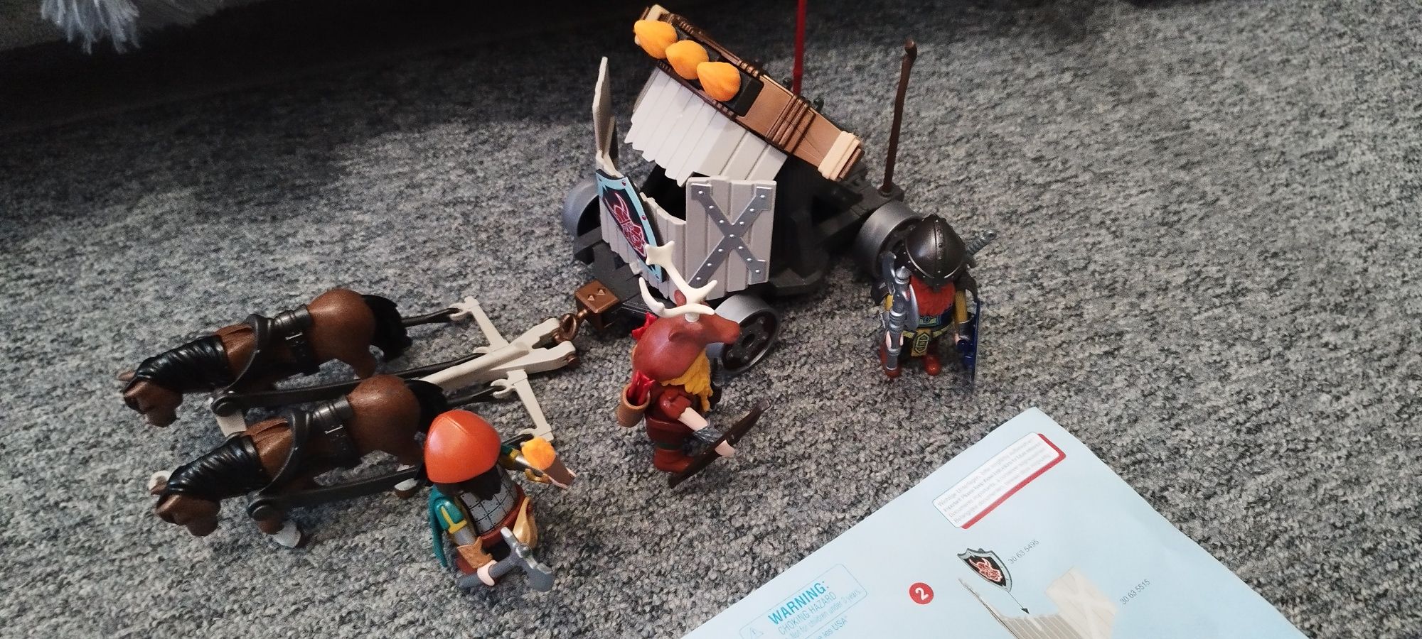 Playmobil 9341 zaprzęg kucyków z balistą