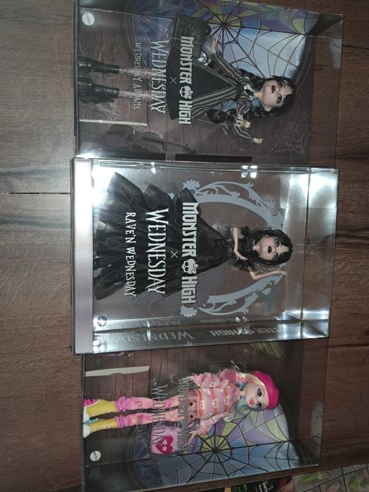 Zestaw trzech nowych lalek Monster High z filmu Wednesday