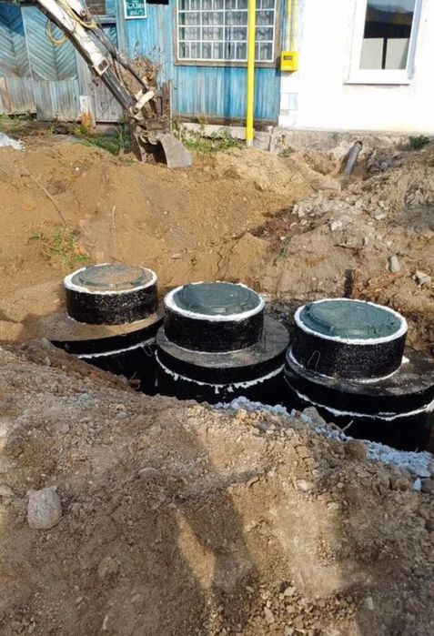 Каналізація копка септик вигрібна яма з бетонних кілець 5/7/10/12 м3
