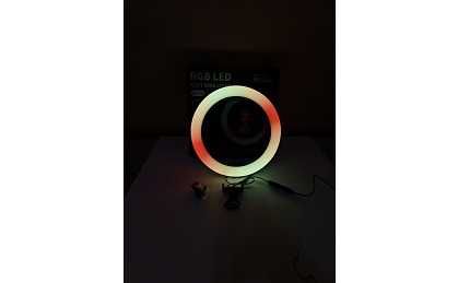 Кольцевая Led лампа 33 см. Модель RGB. Цветная, Светодиодный свет