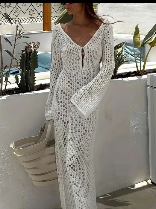 Летнее пляжное платье