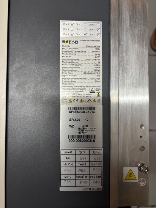 Inwerter falownik trójfazowy Sofar Solar 8,8