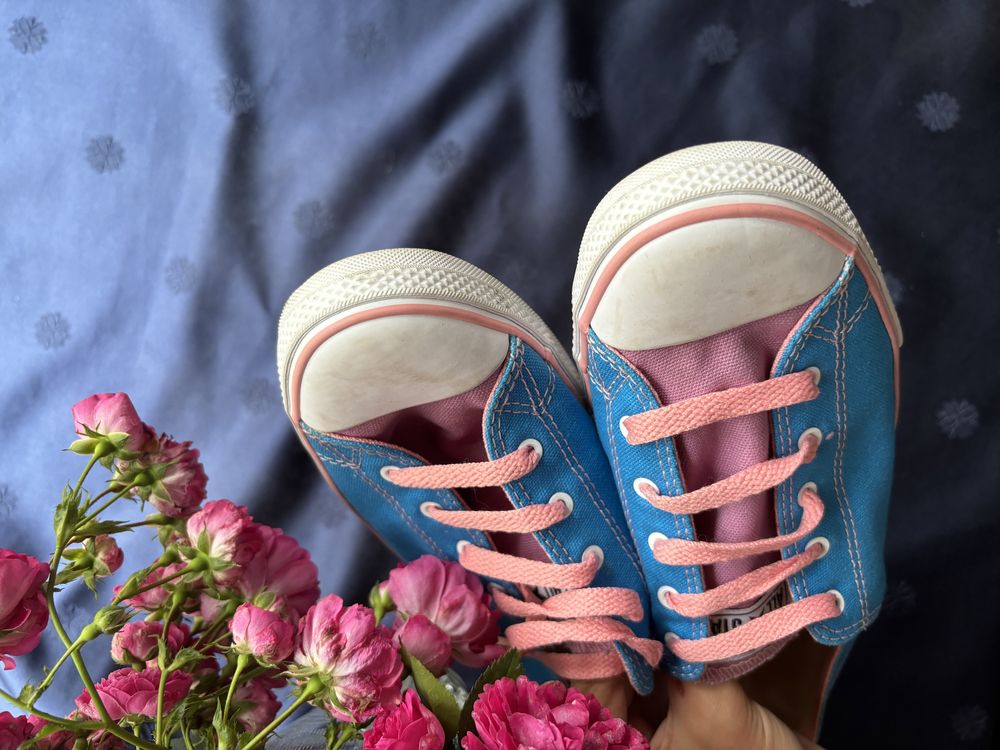 Голубі низькі конверси converse all star 39,5 розмір оригінал кеди