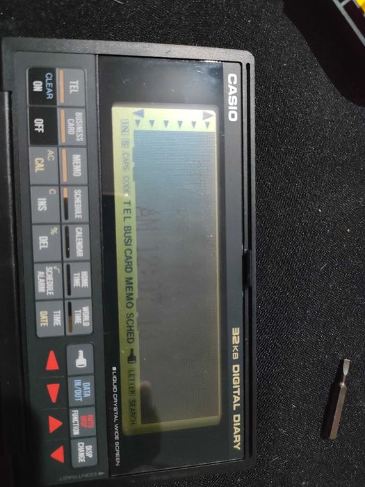 Antiga agenda pessoal Casio