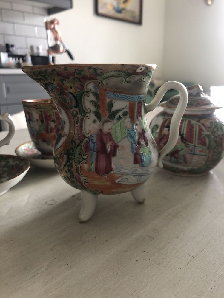 Unikatowy zestaw porcelana Chińska Kanton