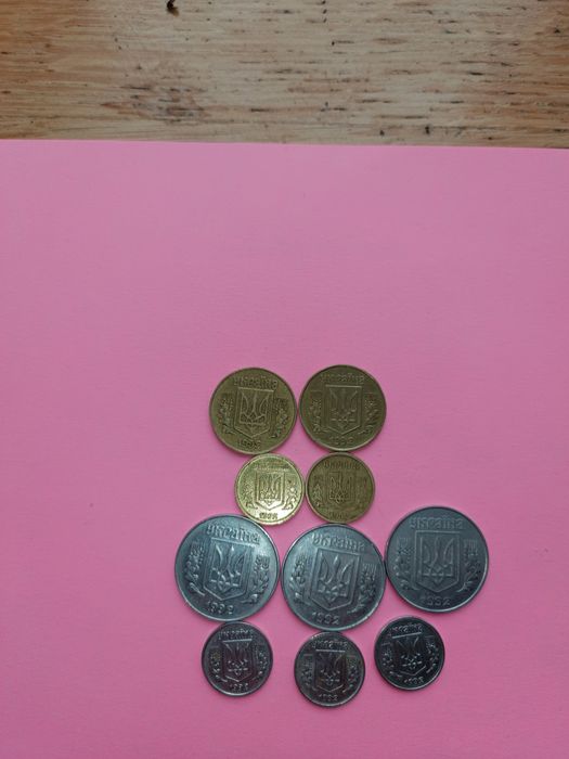 Монеты 1992 года (1,5,10,25) и 50