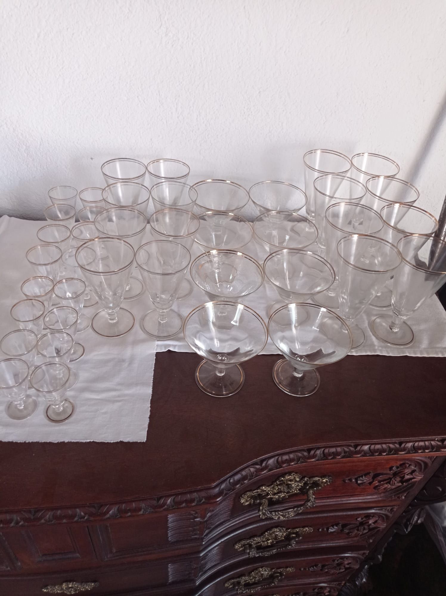 Copos de vidro meio cristal