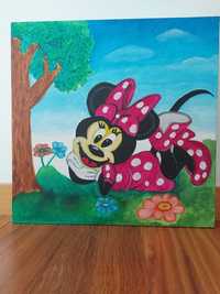 Tela Minnie pintada à mão