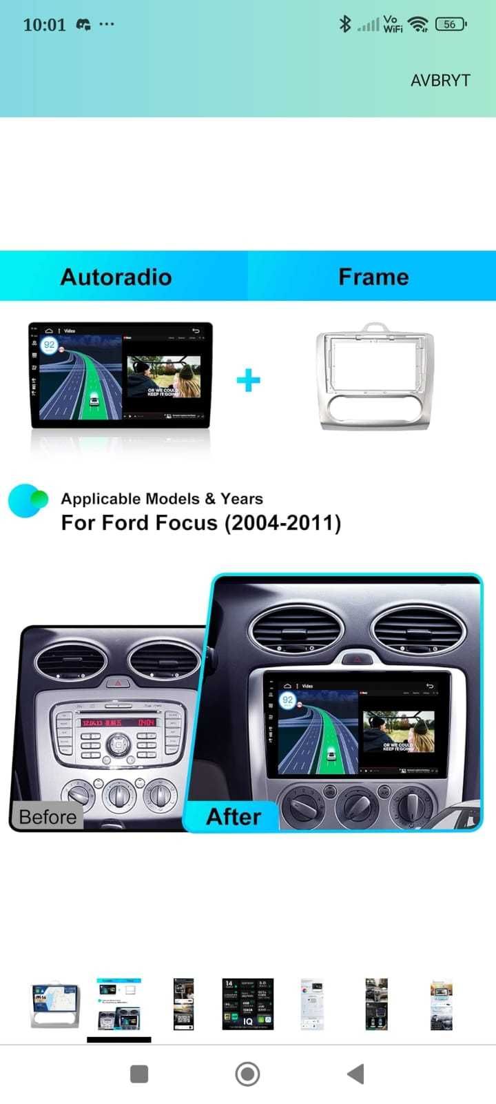 Radio samochodowe Ford Fous MK2 Radio GPS Android BT