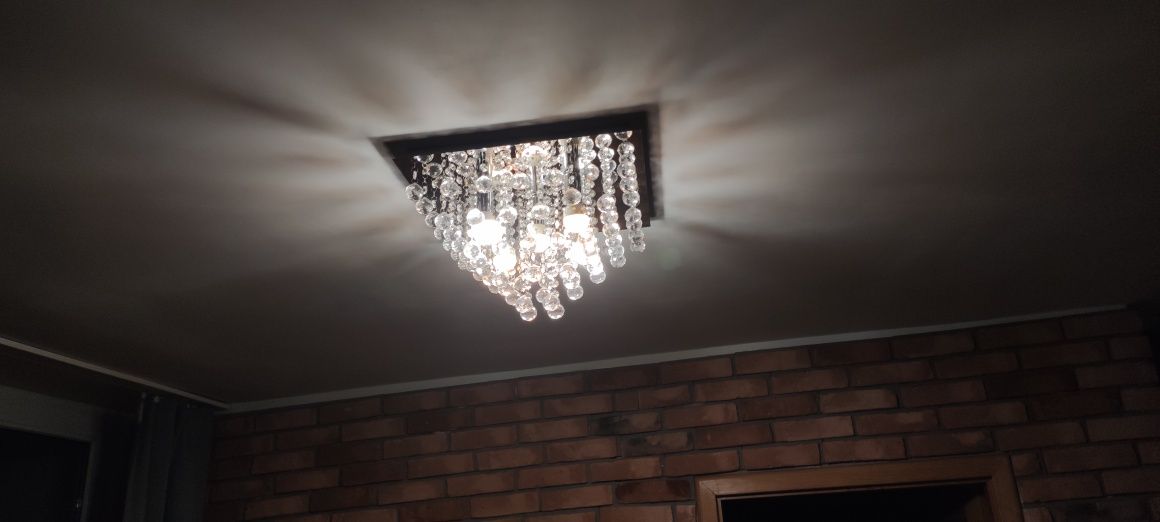Lampa wisząca żyrandol z imitacji krysztalow