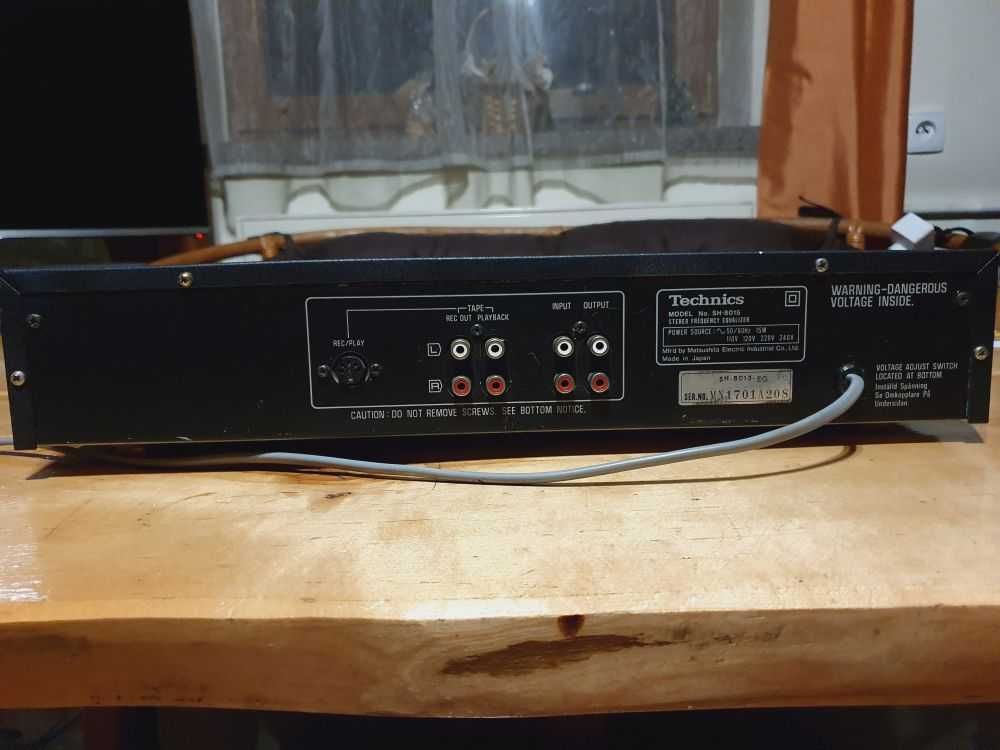 Srebrny Korektor Vintage! Equalizer TECHNICS SH-8015. Piękny stan!